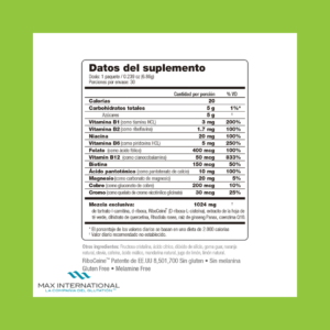 MaxATP - Datos del suplemento