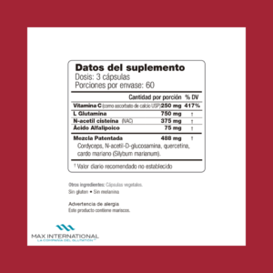 MaxGXL - Datos del suplemento