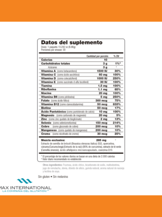 MaxN-Fuze - Datos del suplemento